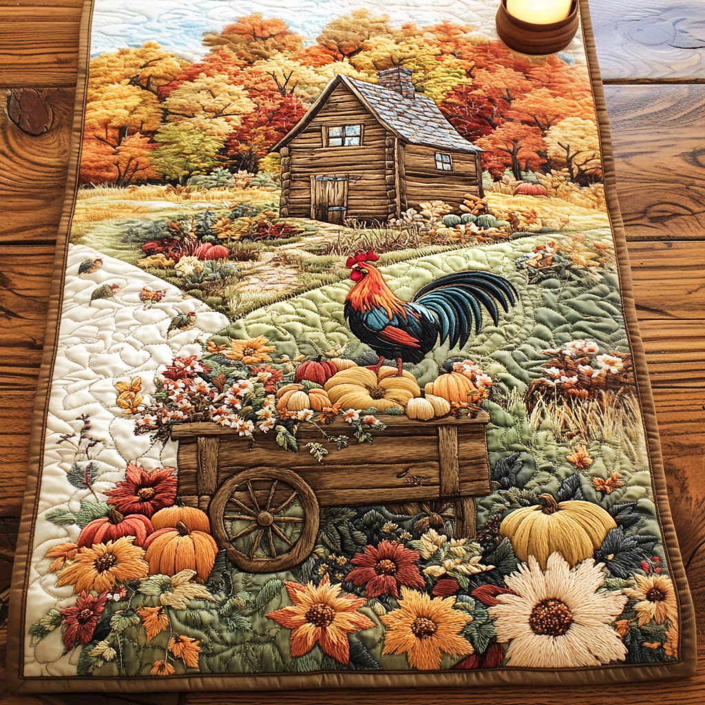 Harvest Dreams Quilted Table Runner Autumn Table Runner Great Gifts For Mom