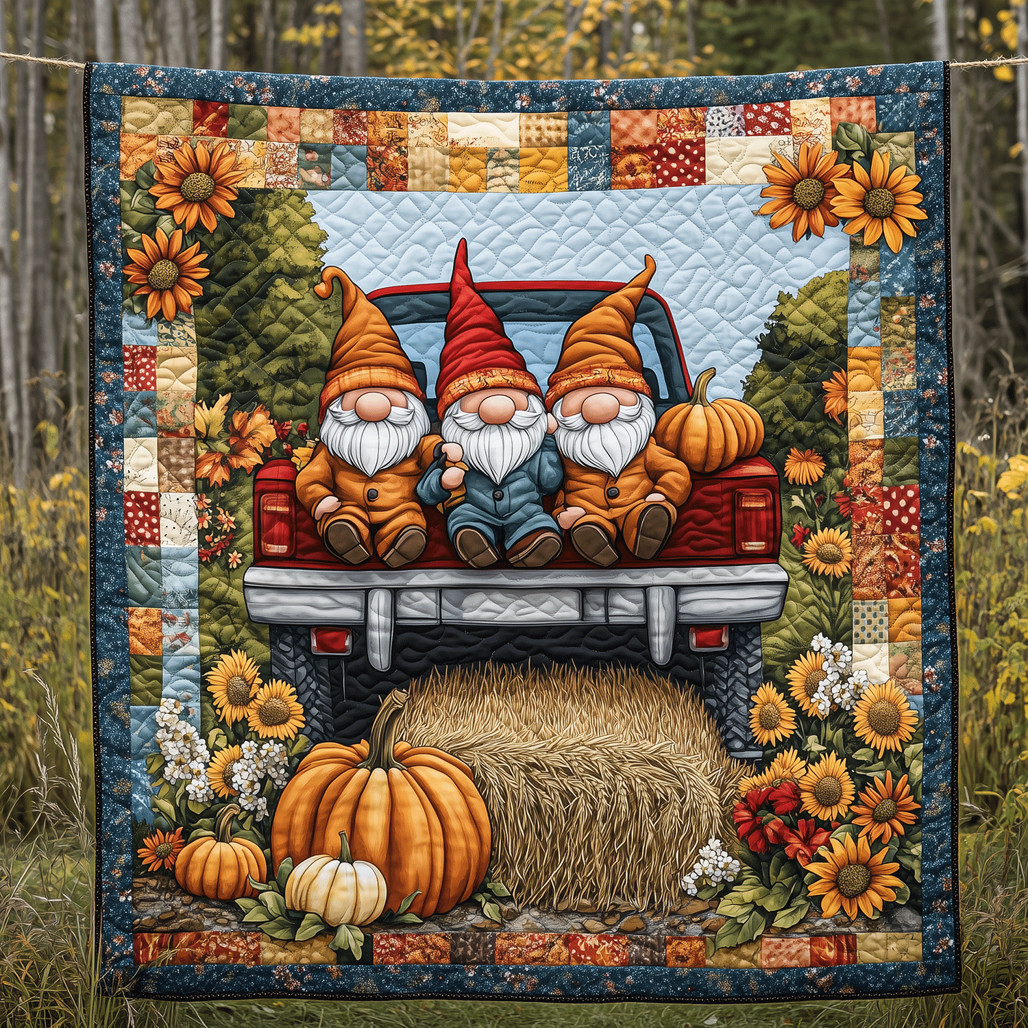 Harvest Festival Quilted Blanket Autumn Presents