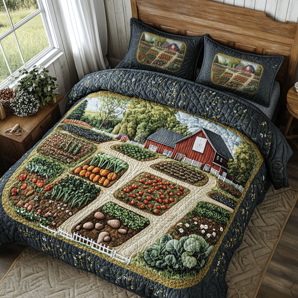 Harvest Fields Quilted Bedding Set Farm Bedroom Ideas Family Gift Ideas
