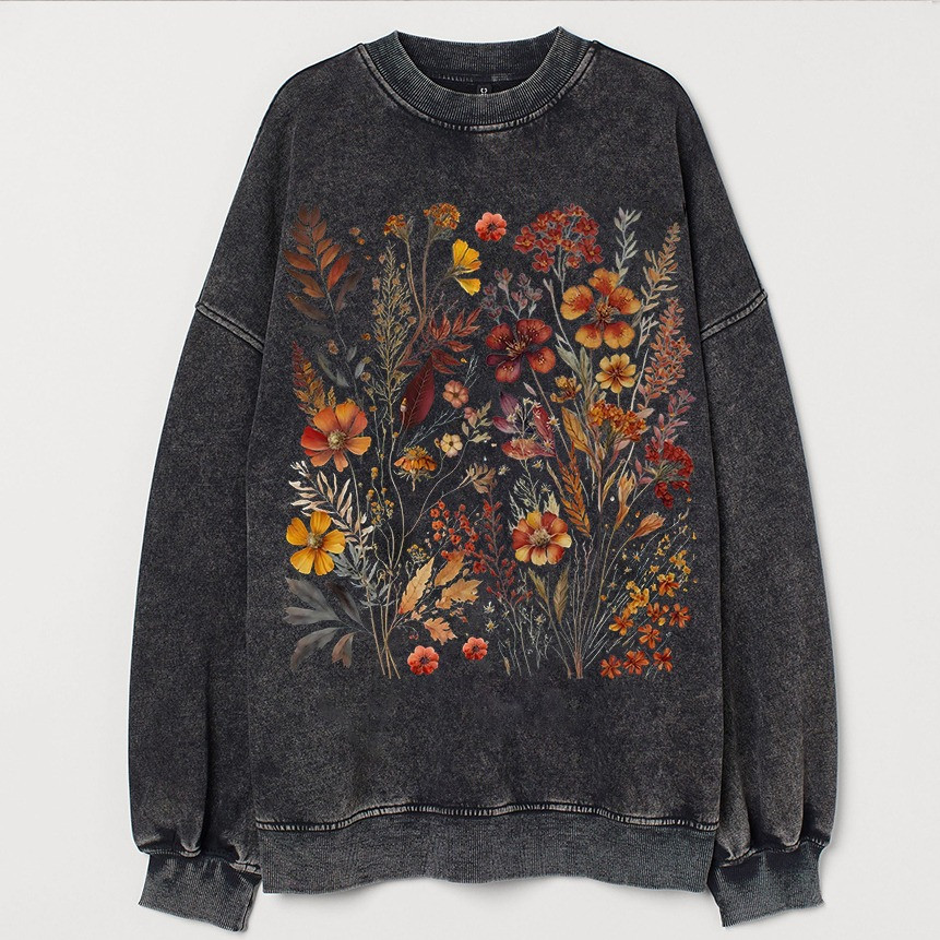 Harvest Floral Sweatshirt Special Clothing Christmas Holiday Gift Ideas For Flower Lovers