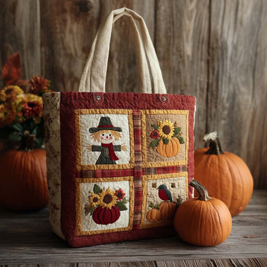 Harvest Friend Quilted Tote Bag Autumn Gifts Items