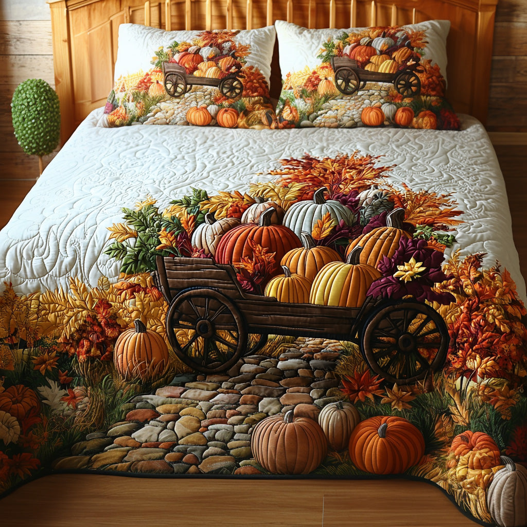Harvest Glow Quilted Bedding Set Best Bedspread Set Best Autumn Gifts