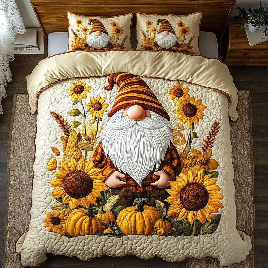 Harvest Harmony Quilt Bedding Set Full Size Comforter Fall Holiday Gift for Family