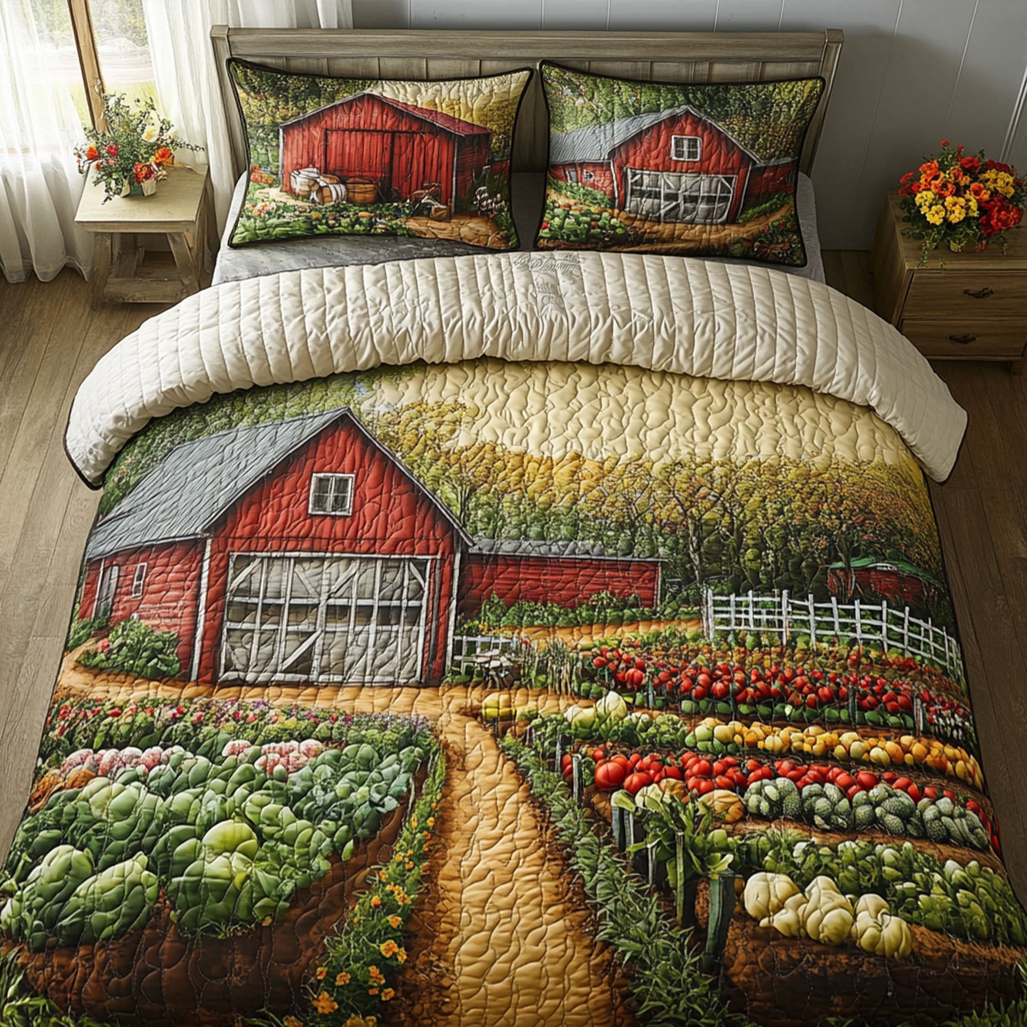 Harvest Harmony Quilted Bedding Set Farm Bedroom Decorating Ideas Unique Gifts Family