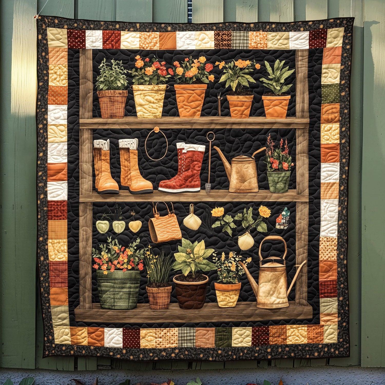 Harvest Harmony Quilted Blanket Gifts For Garden Lovers