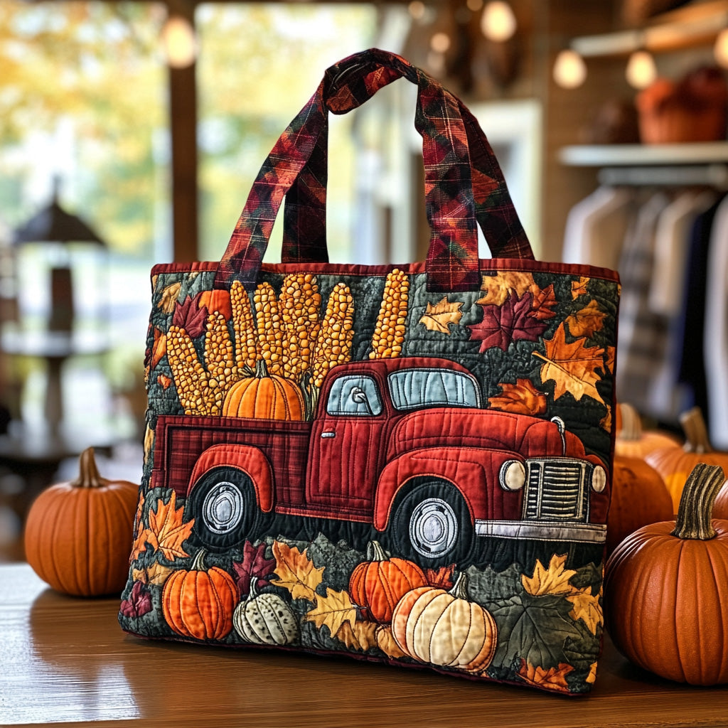 Harvest Hauler Quilted Tote Bag Autumn Gifts Items
