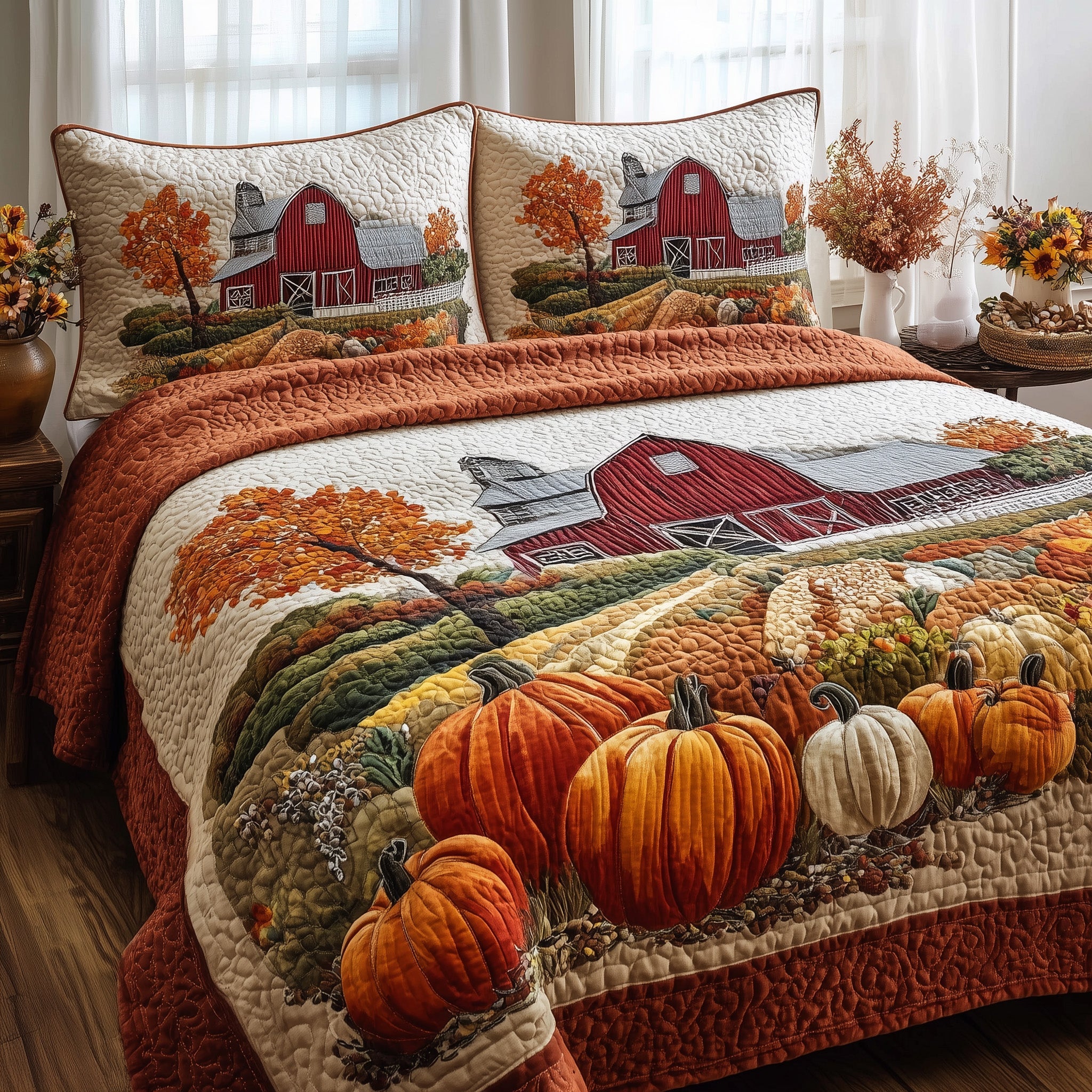 Harvest Home Quilted Bedding Set Birthday Gift