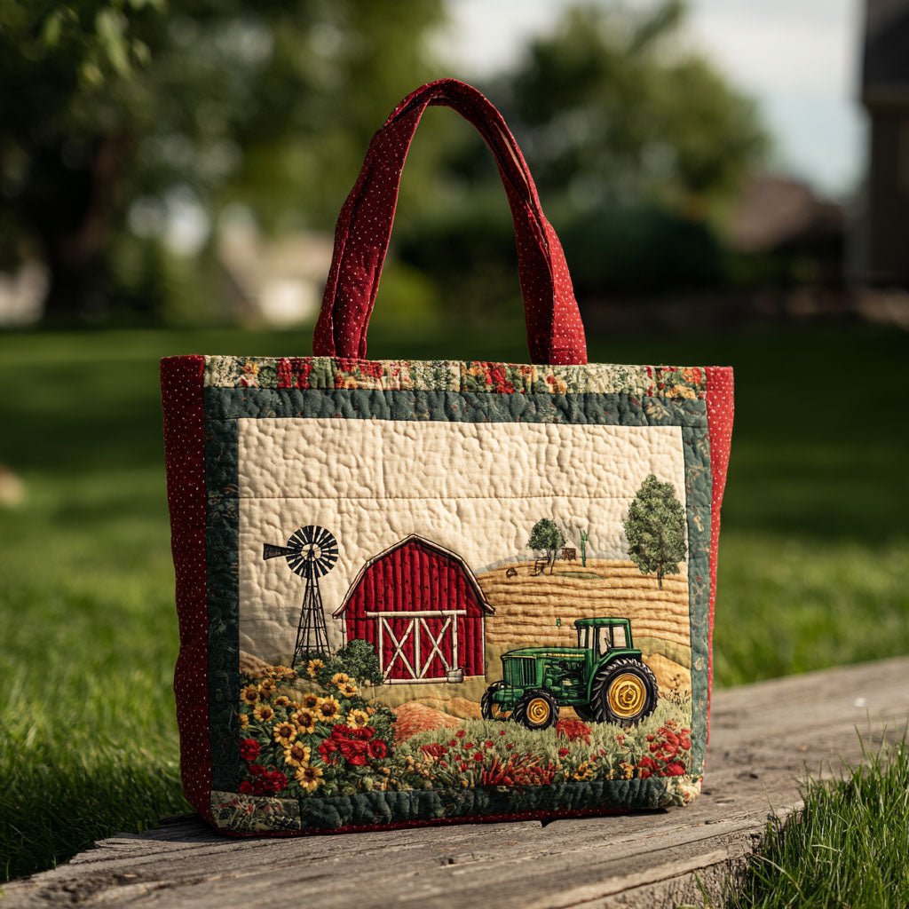 Harvest Horizon Quilted Tote Bag Best Gifts For Farmers