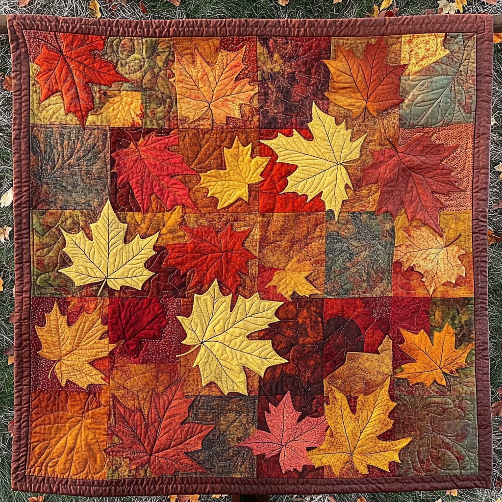 Harvest Hues Harmony Quilted Blanket Autumn Gift Ideas