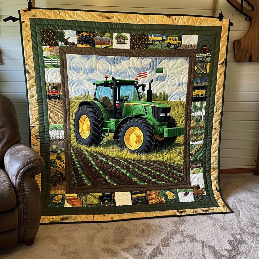 Harvest Hues Quilted Blanket Christmas Gifts For Farmers