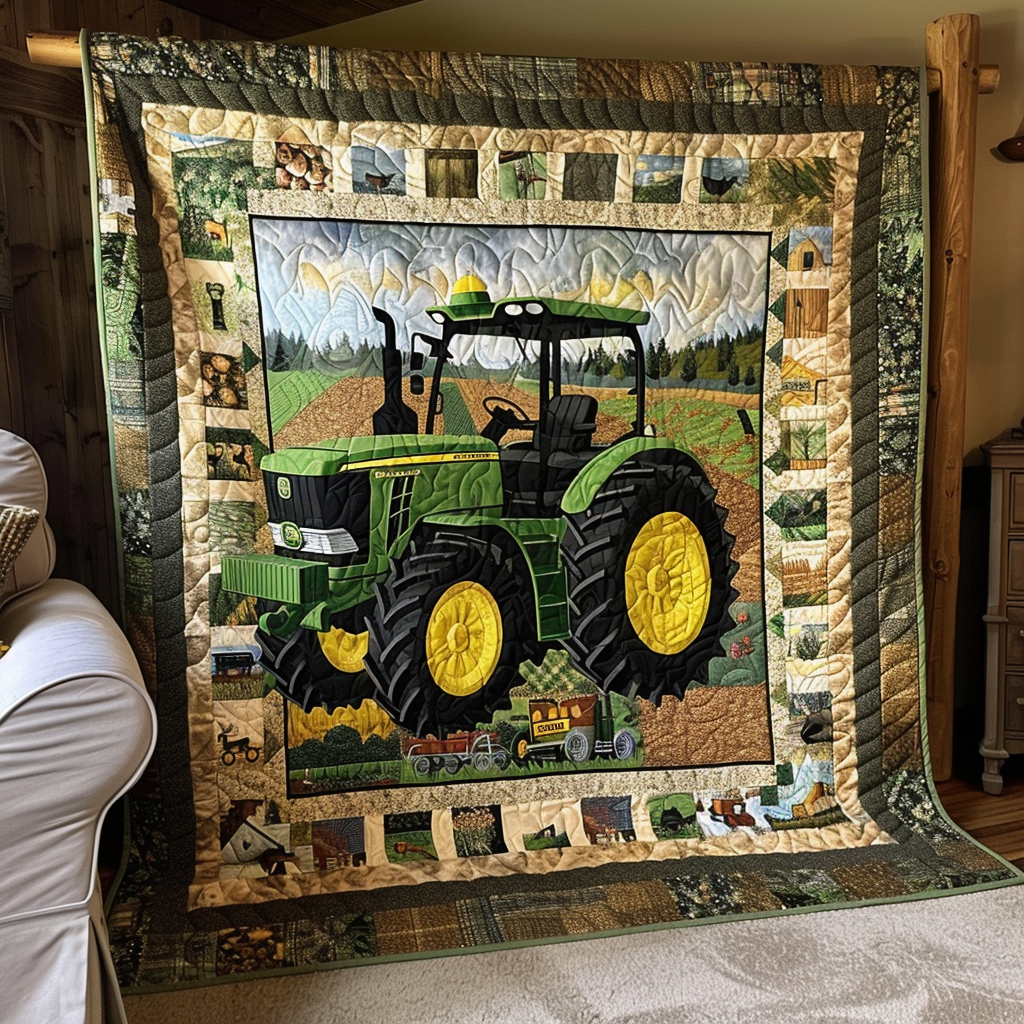 Harvest Joy Quilted Blanket Christmas Gifts For Farmers