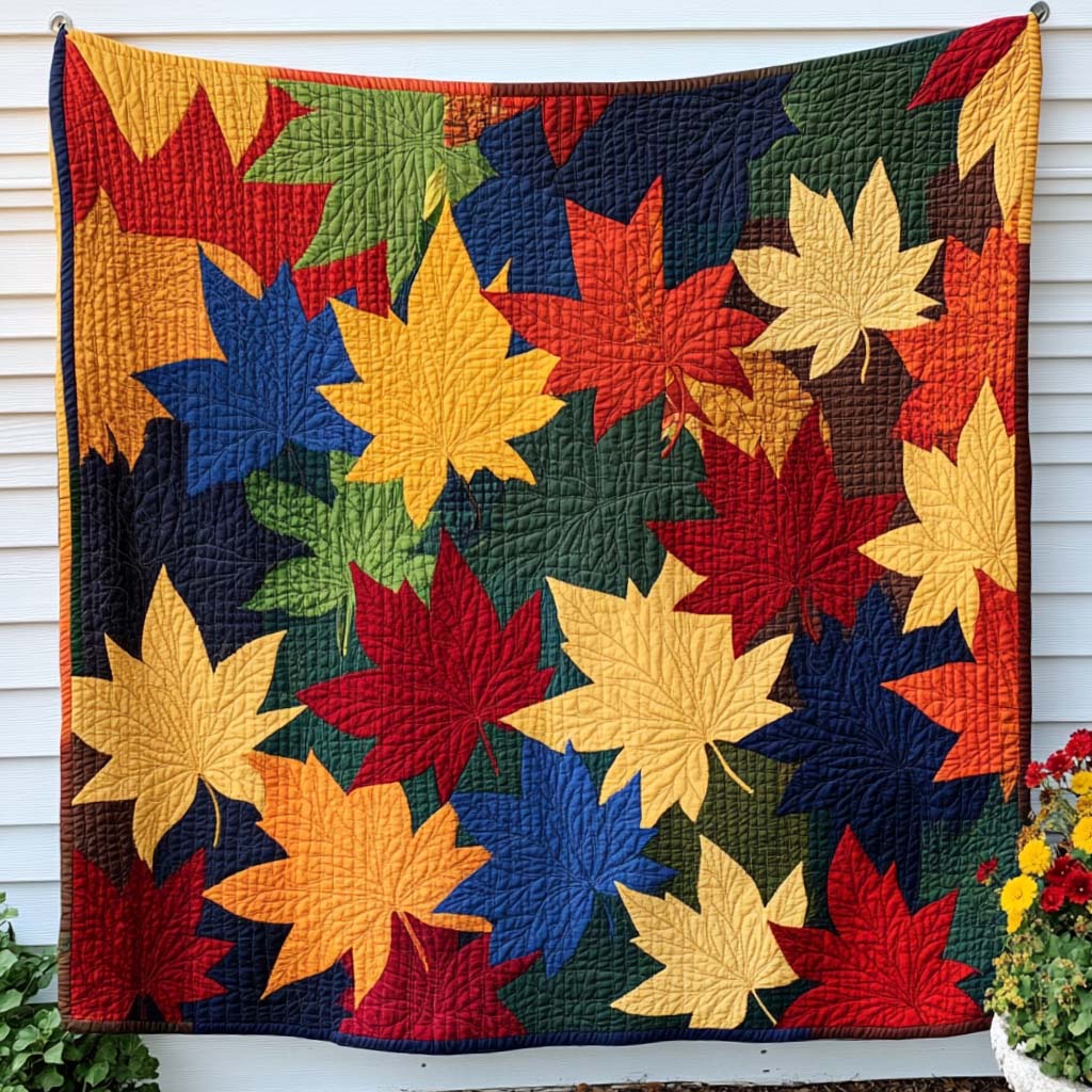 Harvest Maple Dream Quilted Blanket Fall Couch Blanket Family Xmas Present Ideas