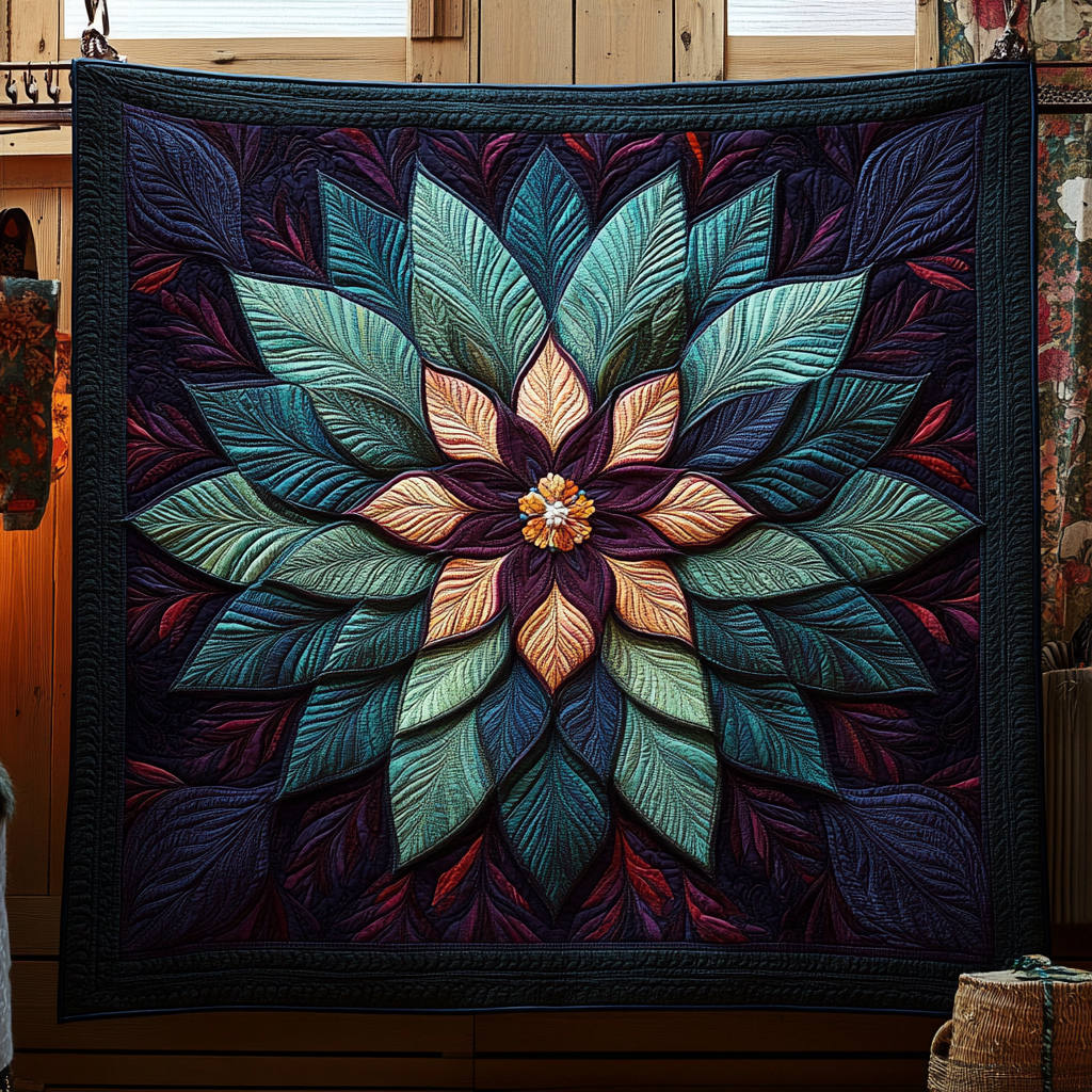 Harvest Medallion Quilted Blanket Christmas Gifts For Parents