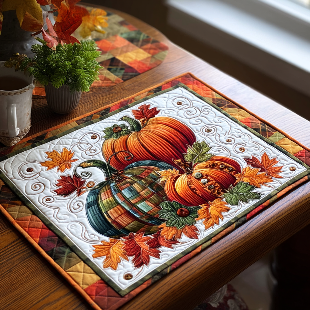 Harvest Moonlight Quilted Place Mat Dining Room Table Decorated For Christmas Top Gifts For Farmers