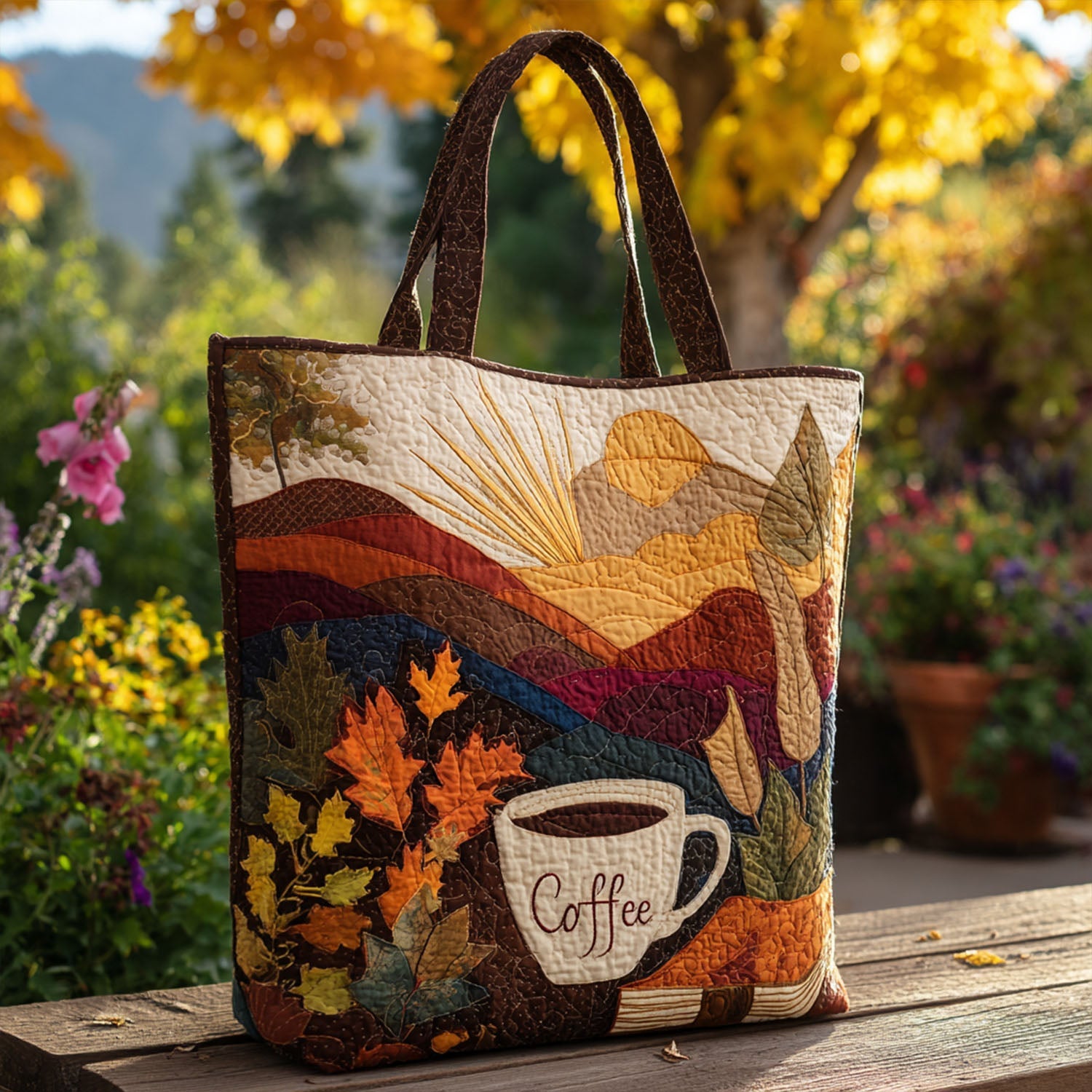 Harvest Morning Quilted Tote Bag Book Lovers Gifts For Boyfriend