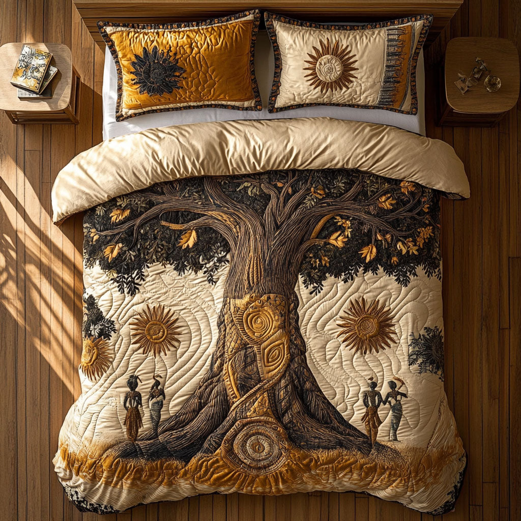 Harvest Of Life Quilt Bedding Set King Comforter Autumn Gift for Families