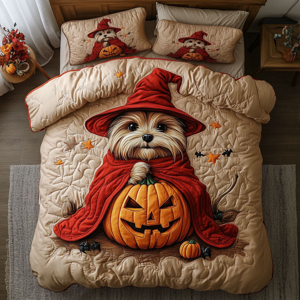 Harvest Pup Magic Bedding Set Best Decoration Gift For Friends and Family on Halloween Day