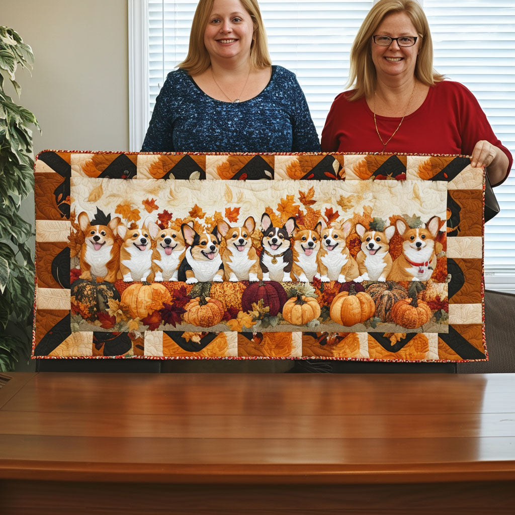 Harvest Row Quilted Table Runner Autumn Table Runner Best Gifts For Dad