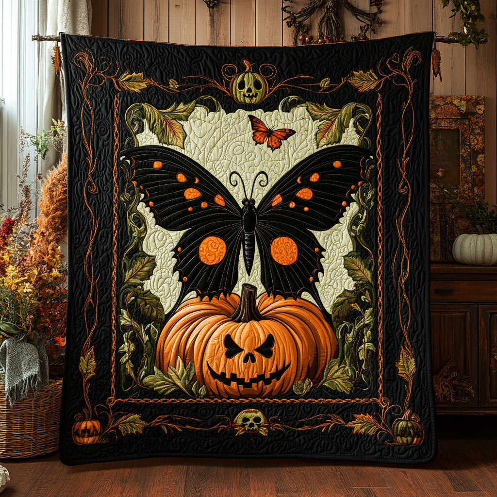 Harvest Shadows Quilt Best Decoration Gift For Friends and Family on Halloween Day