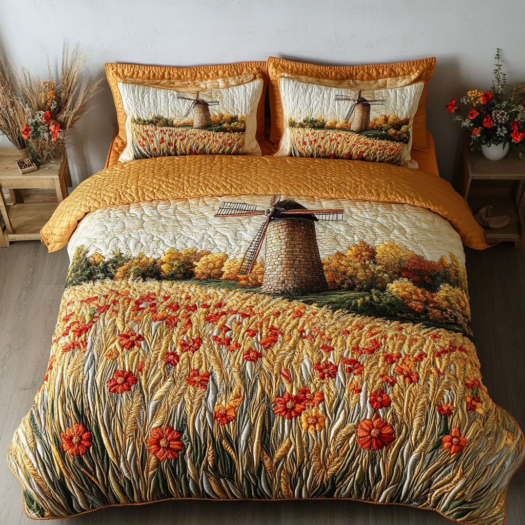 Harvest Sleep Quilted Bedding Set Farmhouse Bed Ideas Family Presents