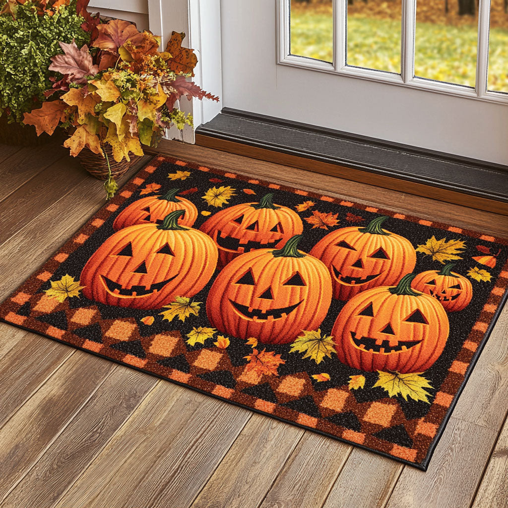Harvest Smiles Doormat Best Decoration Gift For Friends and Family on Halloween Day