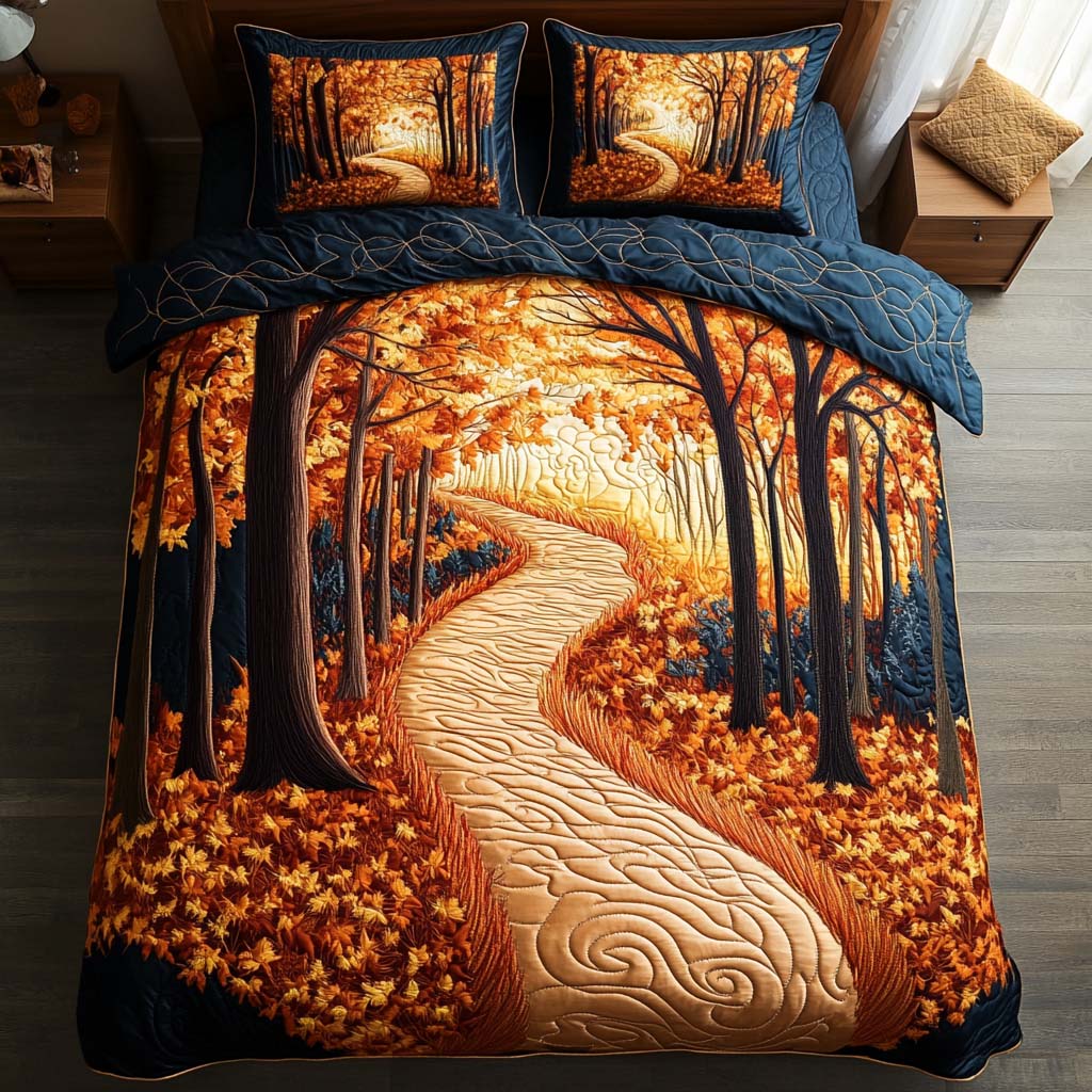 Harvest Trails Quilted Bedding Set Best Bedspread Set Gift For Mid Autumn Festival
