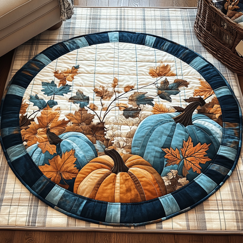Harvest Warmth Quilted Round Mat Home Entrance Decor Ideas Things For Teenagers To Get For Christmas