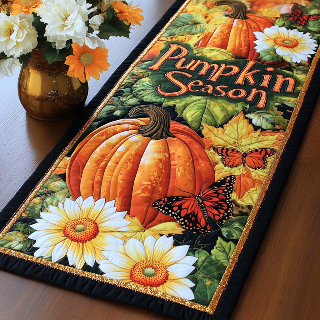Harvest Whisper Quilted Table Runner Fall Decor Table Runner Gifts For Family