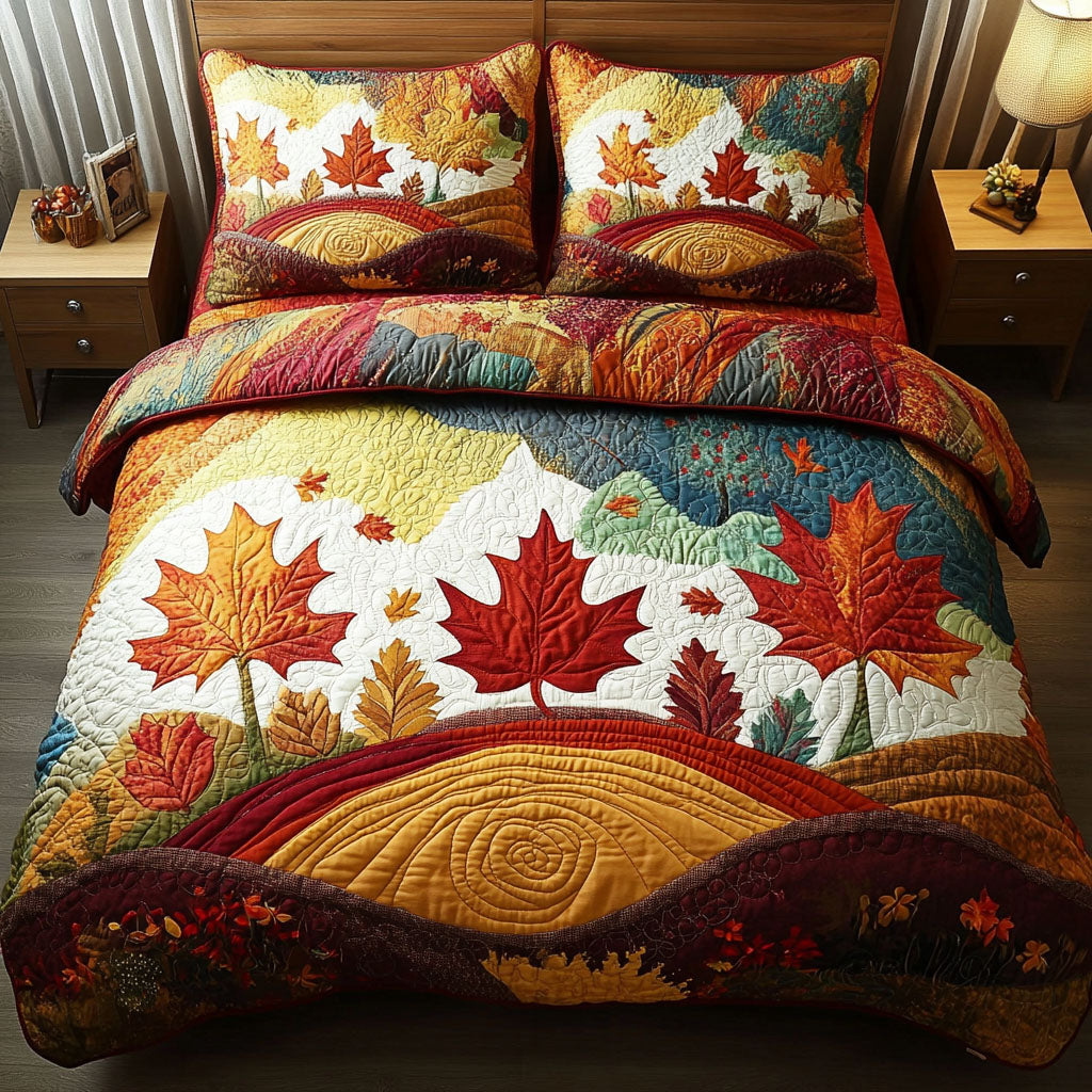 Harvest Winds Quilted Bedding Set Bedroom Decor Best Autumn Gifts