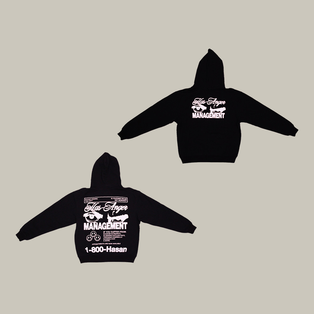 Has Anger Management Hasan Piker Hoodie Ideologie Clothing Line Hasan Piker Lover Gift