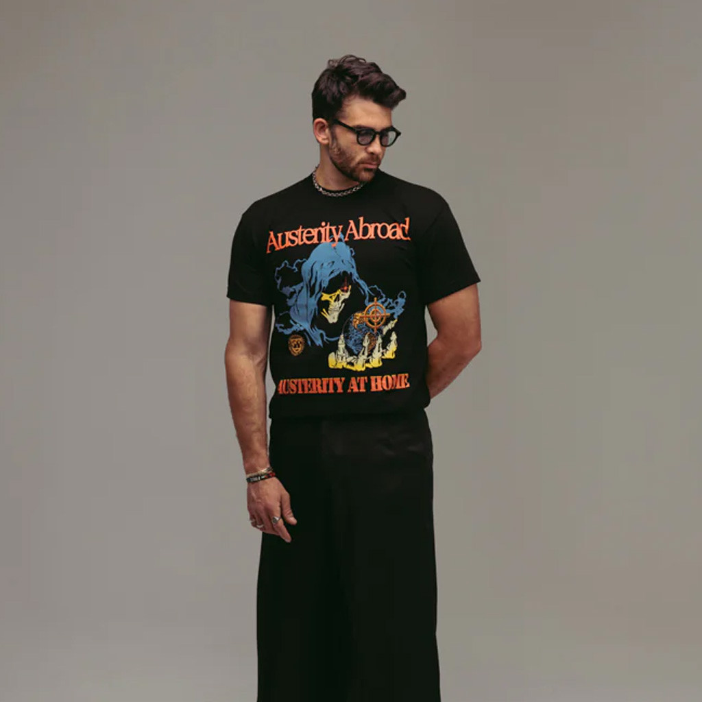 Hasan Piker Merch Crisis Map T-Shirt Austerity Abroad Austerity At Home Shirt Dad Gifts