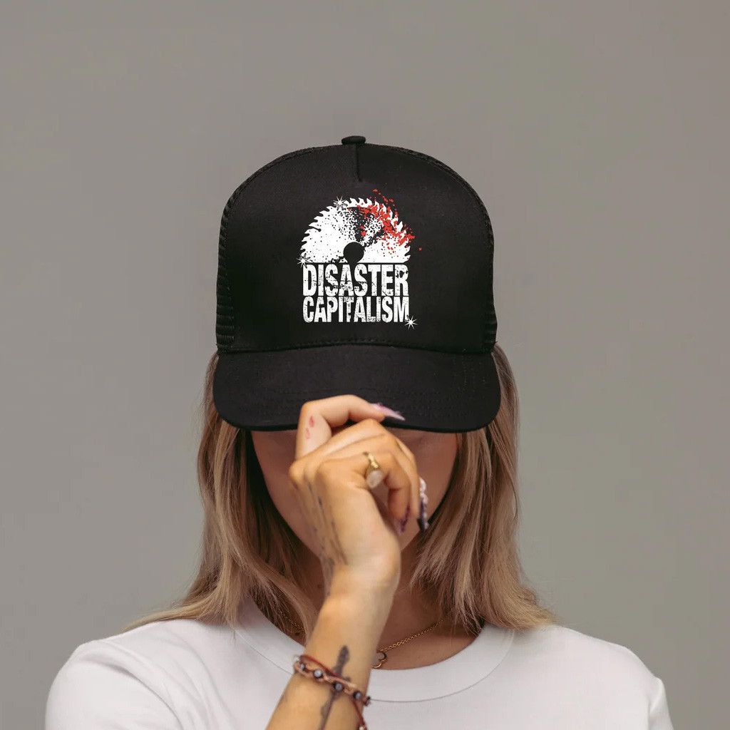 Hasan Piker Merch Disaster Capitalism Saw Blade Trucker Hat Husband Christmas Gift Ideas Hasan Piker Merch Disaster Capitalism Saw Blade Trucker Hat Husband Christmas Gift Ideas