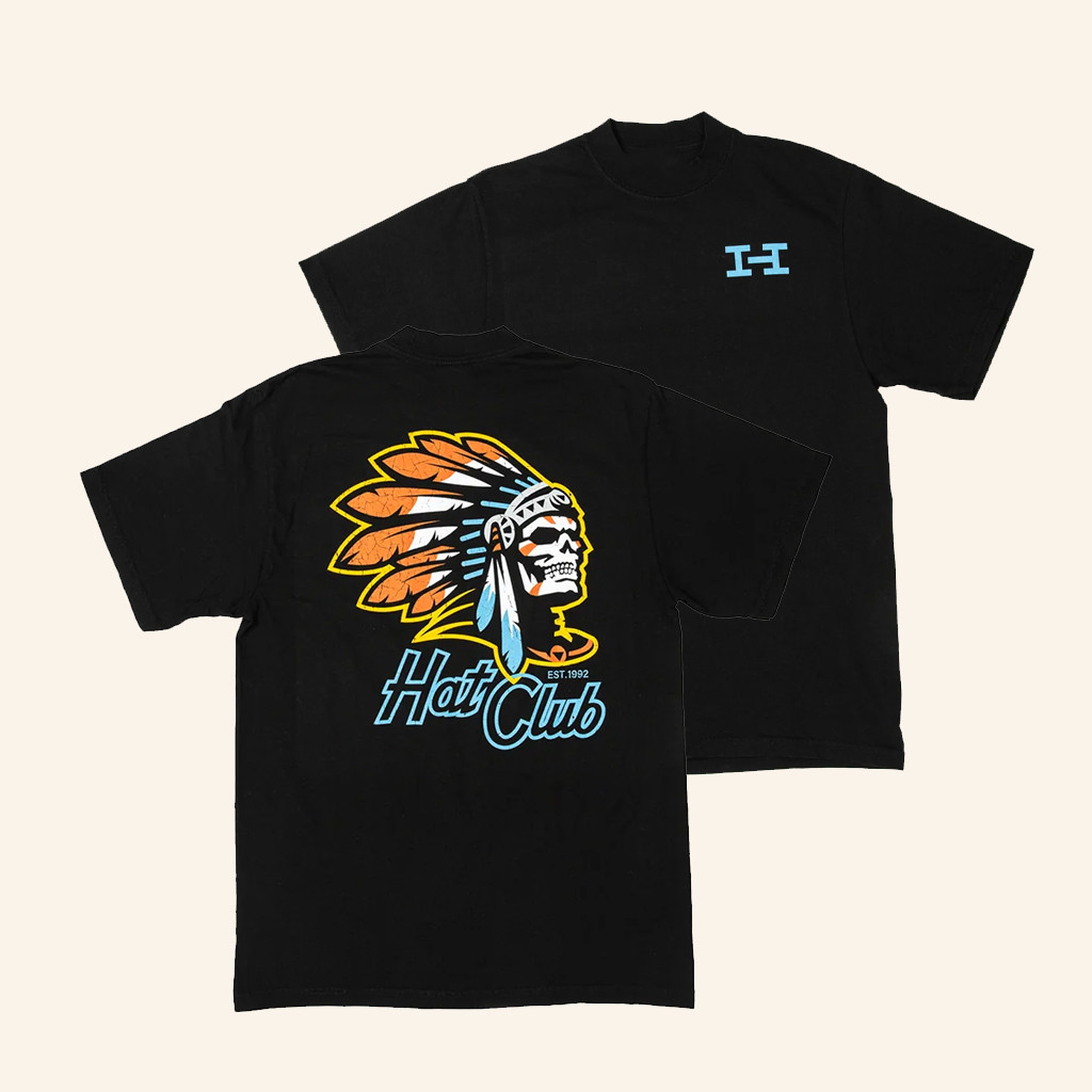 Hat Club Merch Hat Club Skull Chief Black T-Shirt Christmas Gifts For Men