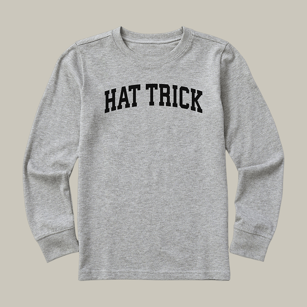 Hat Trick Hockey Long Sleeve Shirt Sport Themed Life Is Good Clothing Unique Gift For Hockey Fan