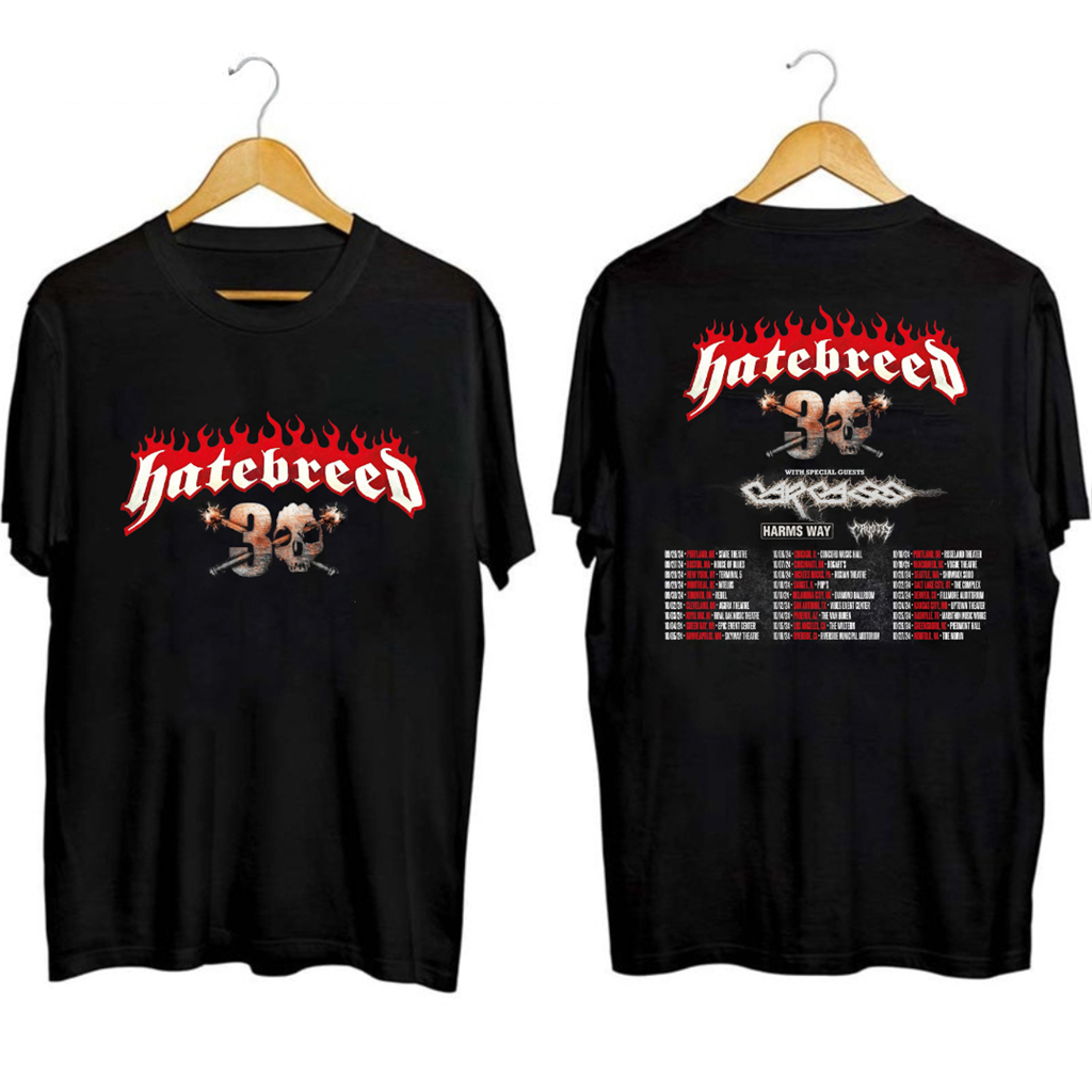Hatebreed 30th Anniversary Tour Shirt Hatebreed Merch Gift Ideas For Music Lovers