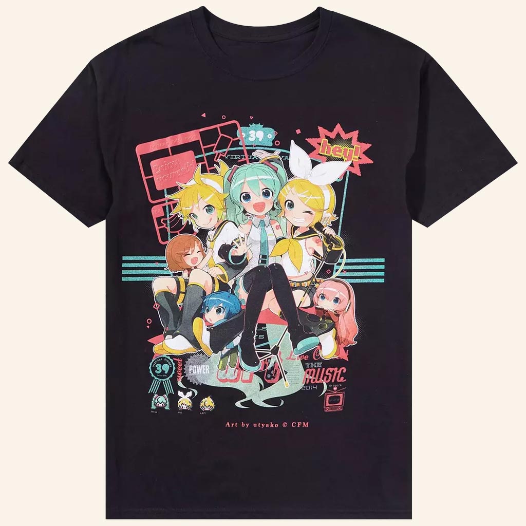 Hatsune Miku Merch Hatsune Miku And Friends Group T-Shirt Gifts For Music Fans