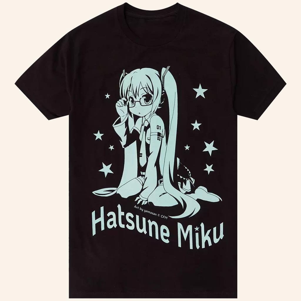 Hatsune Miku Merch Hatsune Miku Glasses T-Shirt Gifts Ideas For Friends