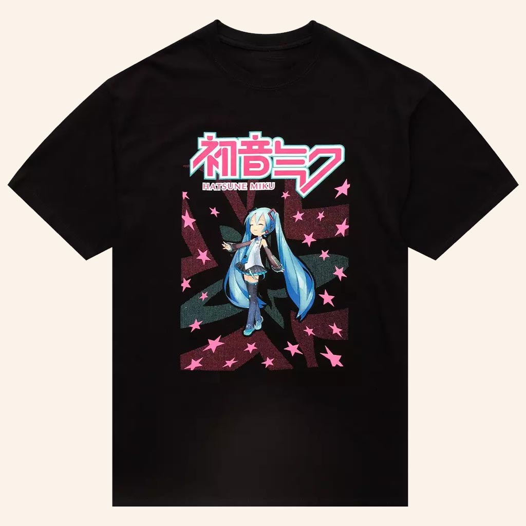 Hatsune Miku Merch Hatsune Miku Star Background T-Shirt Gifts For Fans