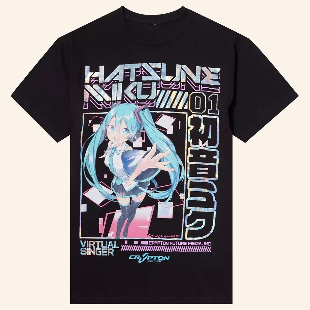 Hatsune Miku Merch Hatsune Miku Virtual Singer T-Shirt Best Gifts For Music Lovers