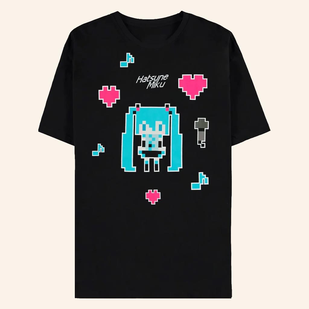 Hatsune Miku Merch Pixel T-Shirt Cool Gifts For Music Lovers