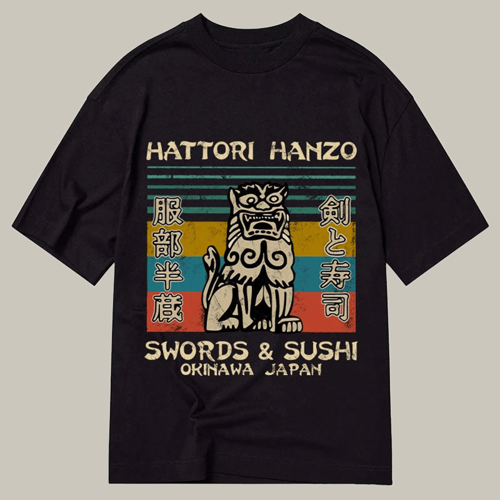 Hattori Hanzo Classic T-Shirt Swords And Sushi Shirt Hattori Hanzo Gifts