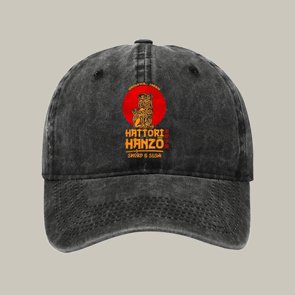 Hattori Hanzo Katana Washed Cap Aesthetic Baseball Caps Christmas Gifts For A Son In Law