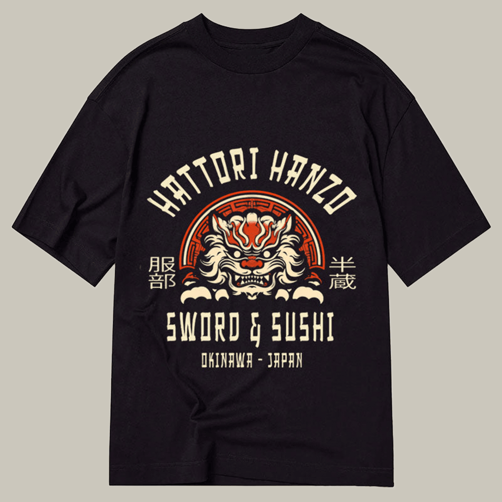 Hattori Hanzo Sword Classic T-Shirt Japanese Art Pattern Gifts For Sushi Lovers