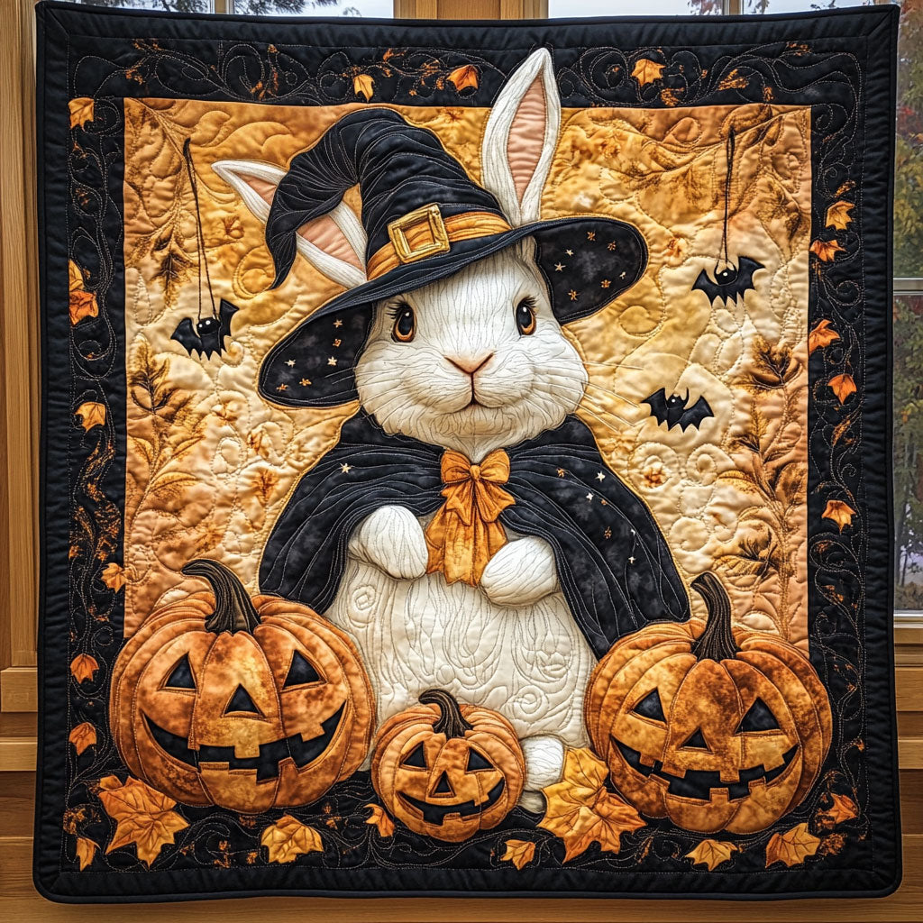 Haunted Bunny Quilt Unique Holiday Gift Idea with Quilt Blanket