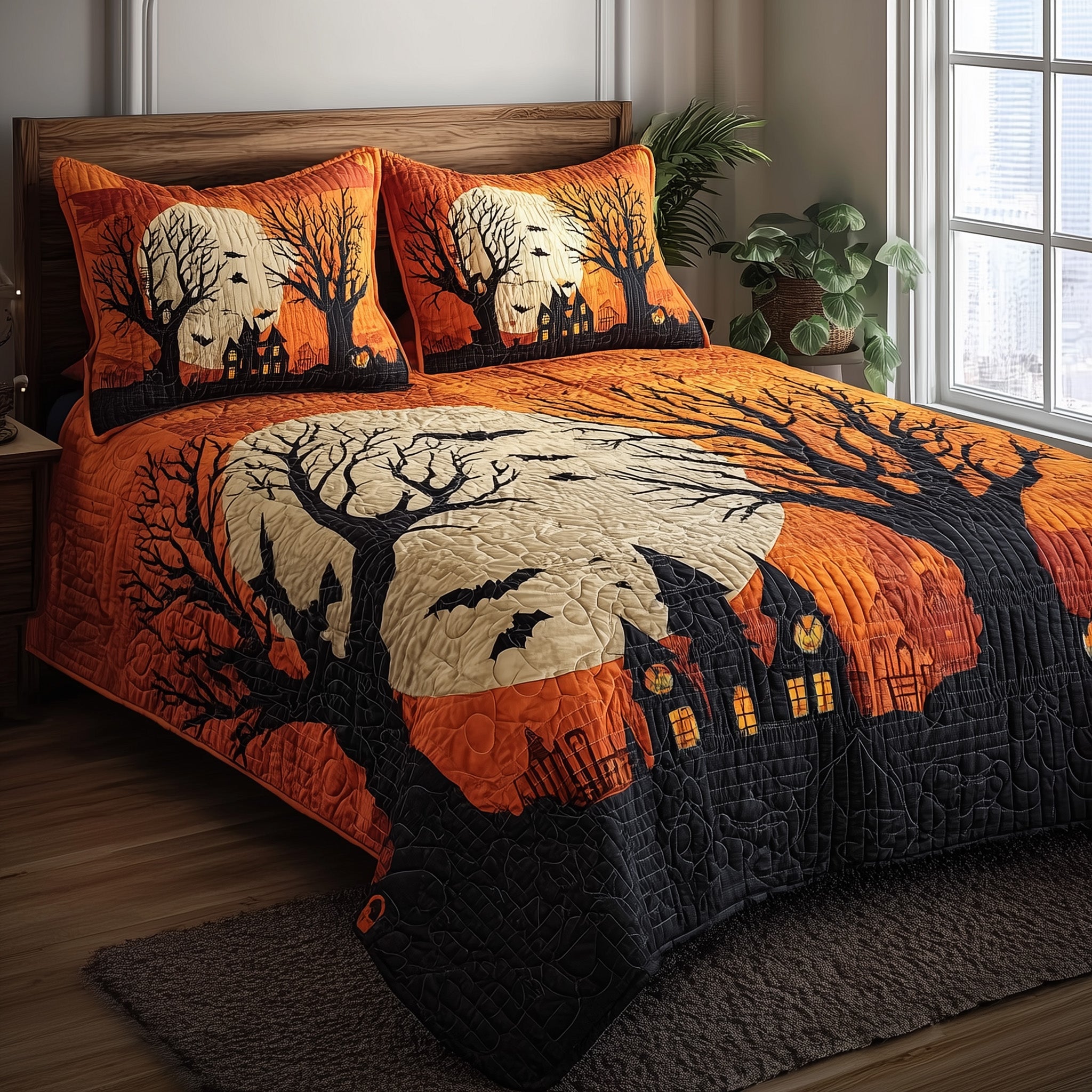 Haunted Forest Quilted Bedding Set Ultimate Comfort