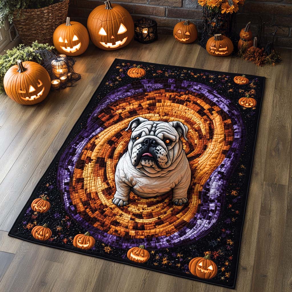 Haunted Galaxy Bulldog Area Rug Christmas Home Dec Cool Gifts For Dog Lovers