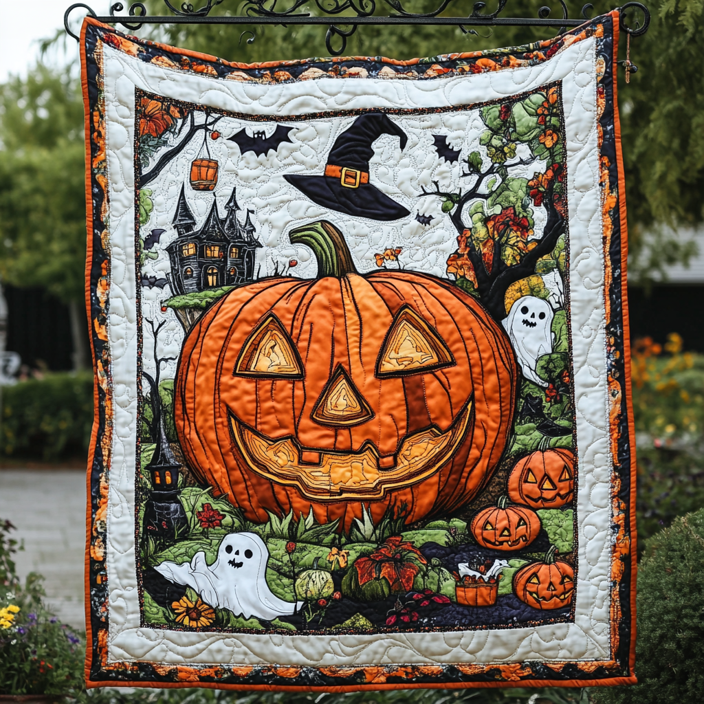 Haunted Hollow Quilted Blanket Halloween Gifts For Adults