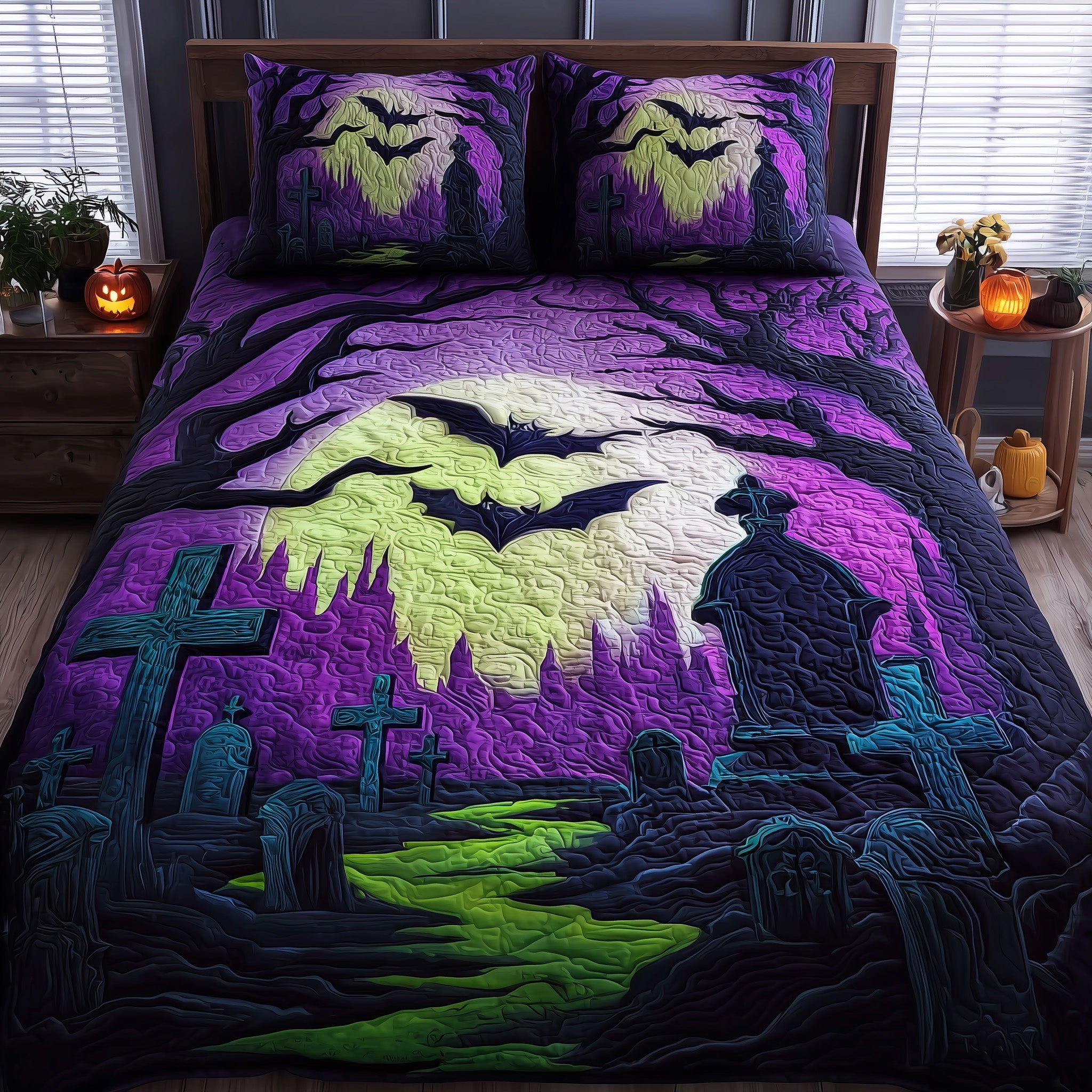 Haunted House Quilted Bedding Set Birthday Gift