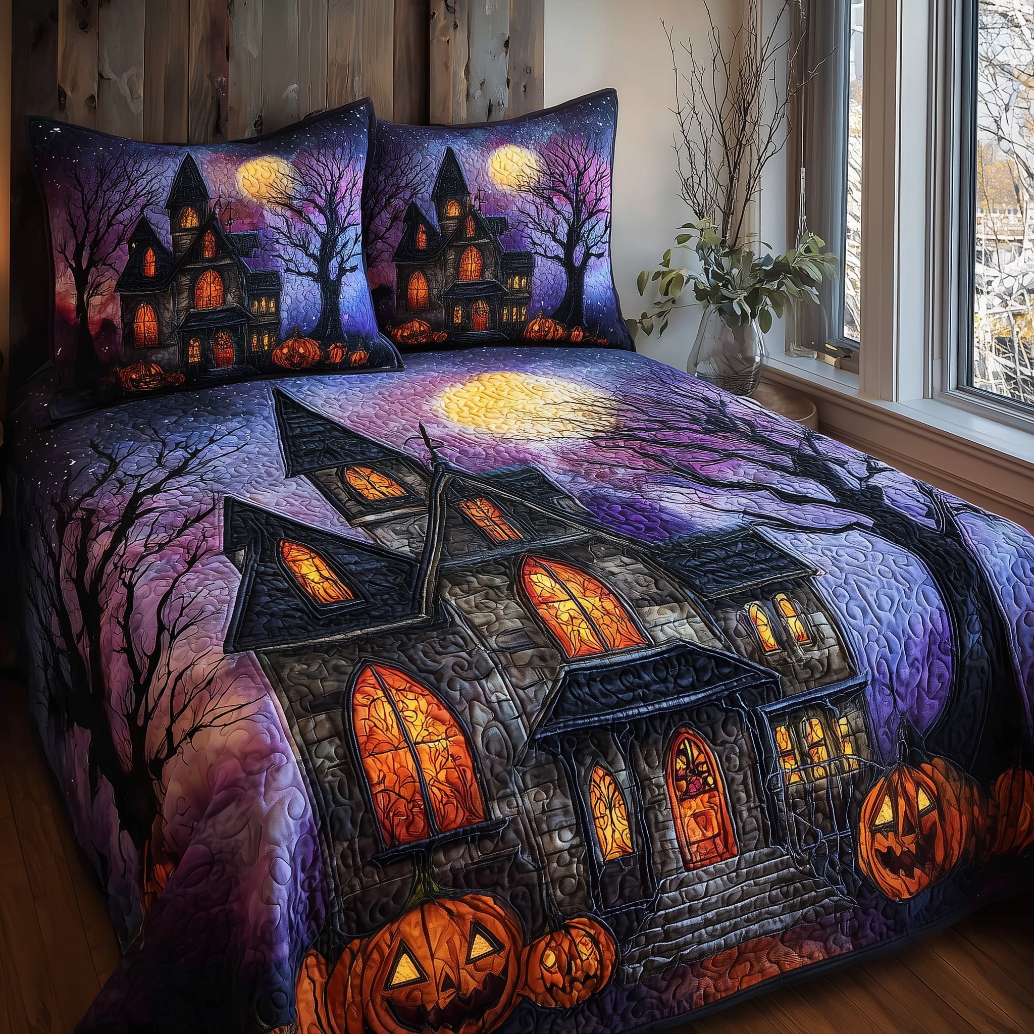 Haunted Manor Quilted Bedding Set Anniversary Gift