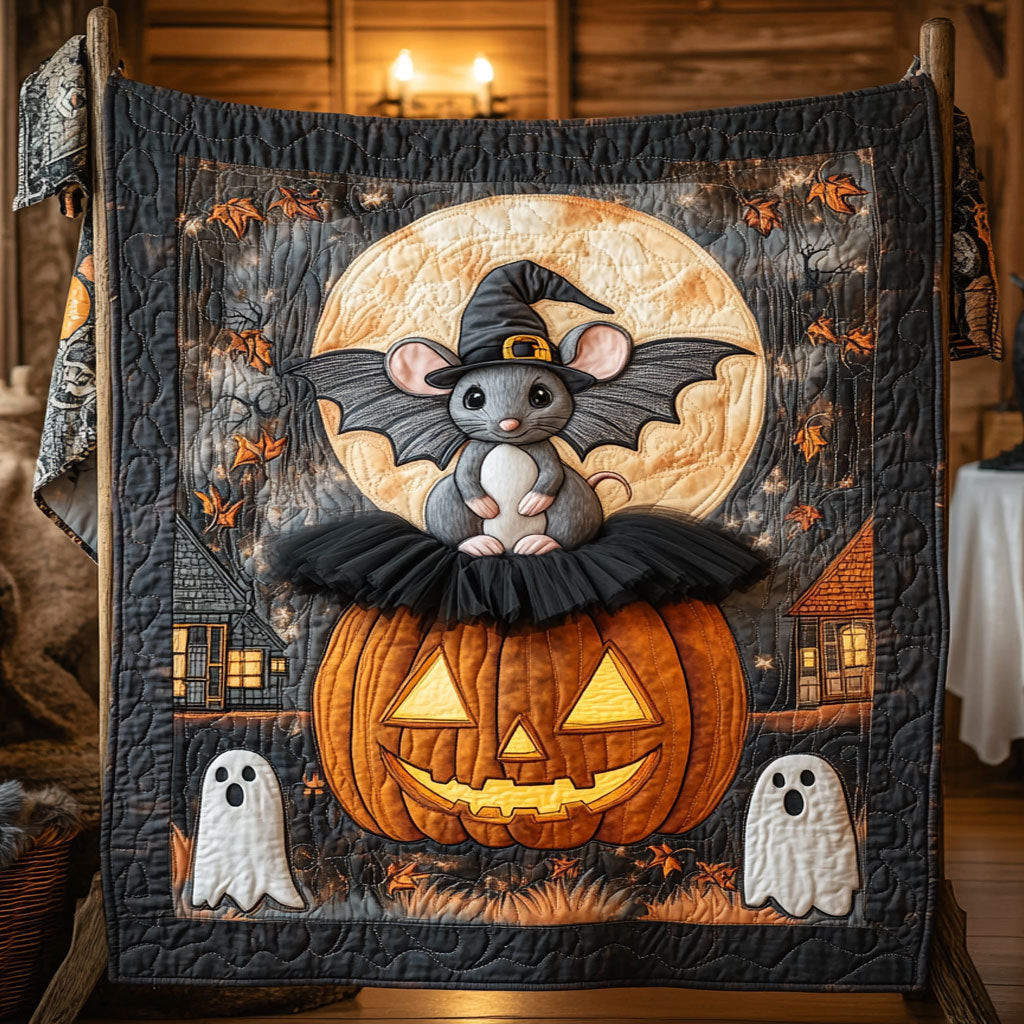 Haunted Mouse Manor Quilt Best Decoration Gift For Friends and Family on Halloween Day